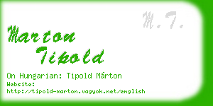 marton tipold business card